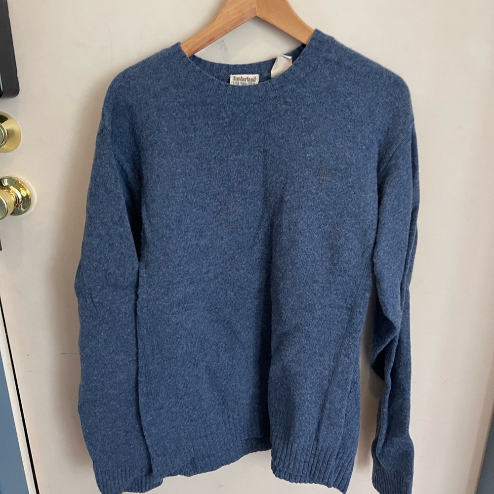 Timberland Men's Denim Blue Crewneck Sweater